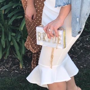 Bride crossbody clutch